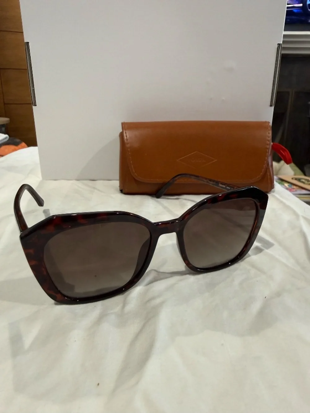 Fossil Women's FOS 3116/S Geometric Tortoiseshell Sunglasses